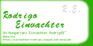 rodrigo einvachter business card